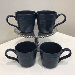 ☕ Bee & Willow Navy Blue Coffee Mugs – Set of 4 ☕